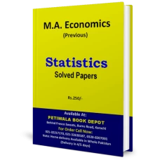 Statistics Solved Papers [M.A. Economics (Previous)] - Petiwala Book Depot