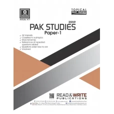 Pakistan Studies O Level Paper 1 Topical Unsolved - Read and Write Publications