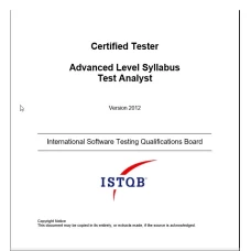 ISTQB Advance Level Syllabus Test Analyst