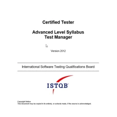 ISTQB Advance Level Syllabus Test Manager